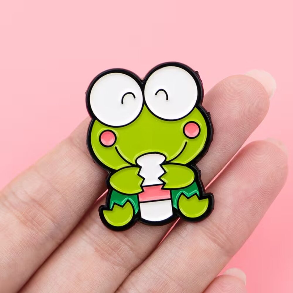 HELLO KITTY “Keroppi” Enamel Lapel Pin‎ Brooch (BRAND-NEW & SUPER CUTE!)